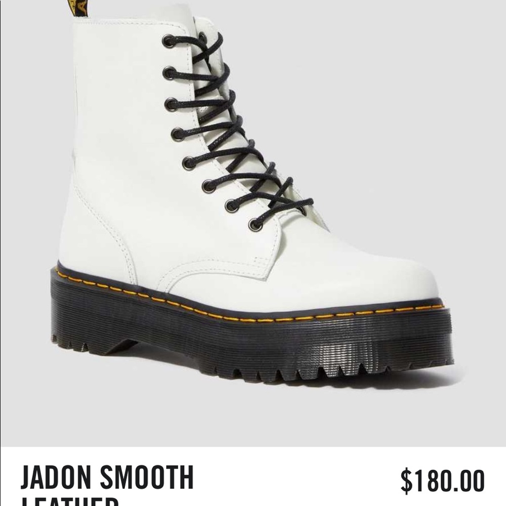 Dr. Martens white platform boot